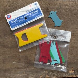 Vintage Boye yarn bobbins 3 sizes 12ct total new & used